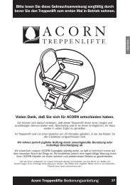 Acorn Treppenlifte - Bedienungsanleitung - DE - Acorn Stairlifts