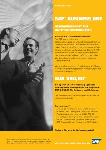 SAP® BUSINESS ONE EUR 990,00* - Straton IT-Consulting AG