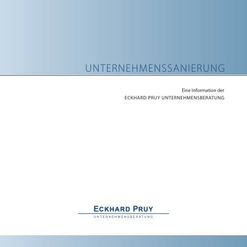 Unternehmenssanierung - eckhard pruy unternehmensberatung