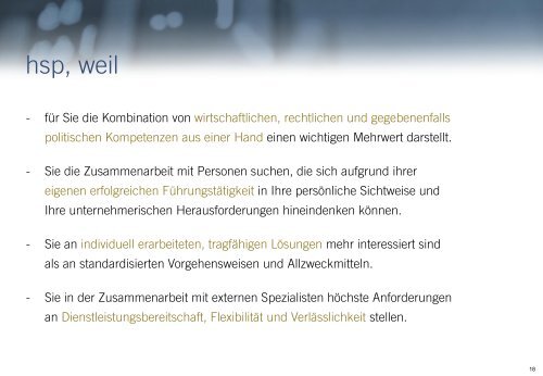 Hodler, Santschi & Partner AG Unternehmensberatung - Über hsp