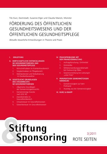 Stiftung & Sponsoring – Rote Seiten - CURACON GmbH ...