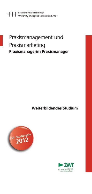 Praxismanagement und Praxismarketing - Hochschule Hannover