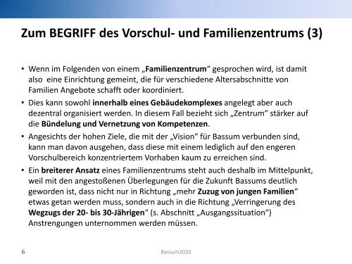 Eckpunkte eines Familienzentrums - Bassum 2020