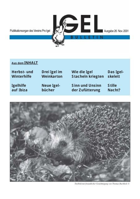 Bulletin 26.indd - Pro Igel