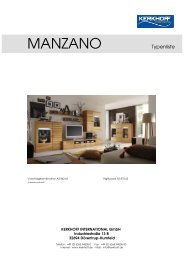 Typenliste A3. Manzano - Kerkhoff International GmbH