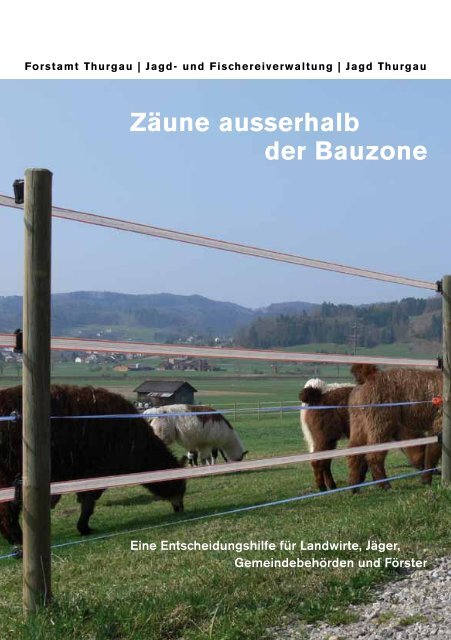 Broschüre Zäune ausserhalb der Bauzone - Jagd Thurgau