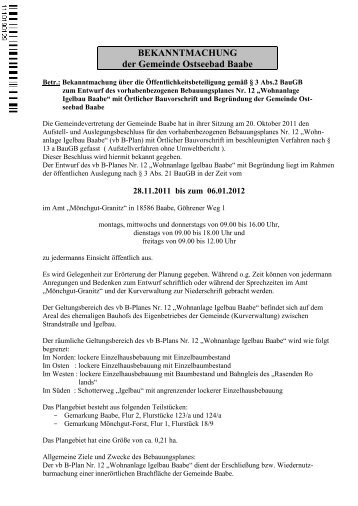 Das gläserne Rathaus. - Amt Mönchgut-Granitz