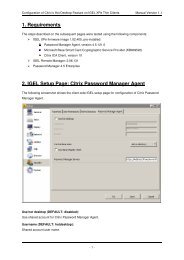 1. Requirements 2. IGEL Setup Page: Citrix Password Manager Agent