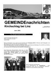 Gemeindenachrichten Juni 2010 (1,8MB) - Kirchschlag bei Linz