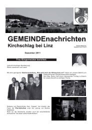 Gemeindenachrichten Dezember 2011 (800kb) - Kirchschlag bei Linz