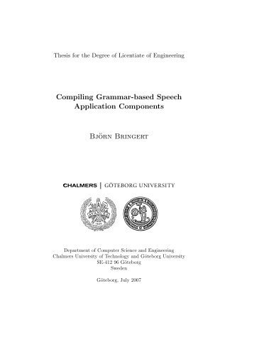 Compiling Grammar-based Speech Application ... - CiteSeerX