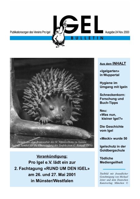 Das Igel-Bulletin - Pro Igel