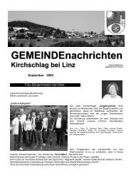 Gemeindenachrichten September 2009 (1,7MB) - Kirchschlag bei Linz