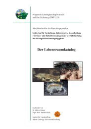 Lebensraumkatalog - BWPlus Projekt 24005 - Landespflege Freiburg