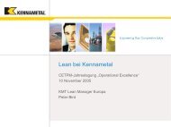 Lean bei Kennametal - CETPM