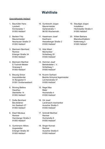 Wahlliste