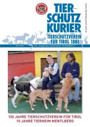 Tierschutzkurier 5-11:Tierschutzkurier 1/07 - Tierschutzverein für Tirol