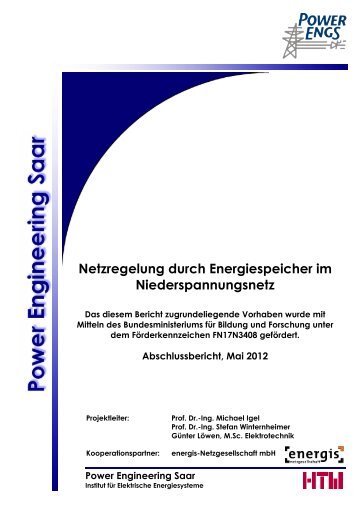 Netzregelung durch Energiespeicher im Niederspannungsnetz