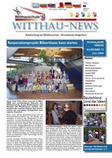 Witthau-News 13 - Witthauschule Haigerloch