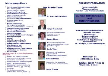 Leistungsspektrum Das Praxis-Team ... - LGNW