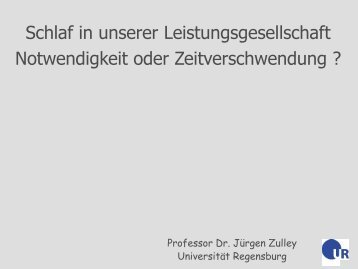 Schlaf in unserer Leistungsgesellschaft Notwendigkeit oder ...