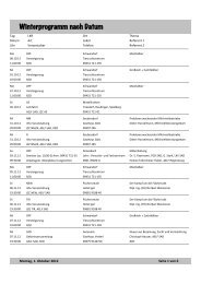 Winterprogramm nach Datum