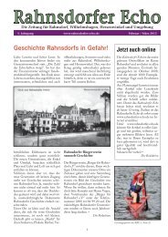 Ausgabe 12/01 - Februar / März 2012 - Bürger für Rahnsdorf