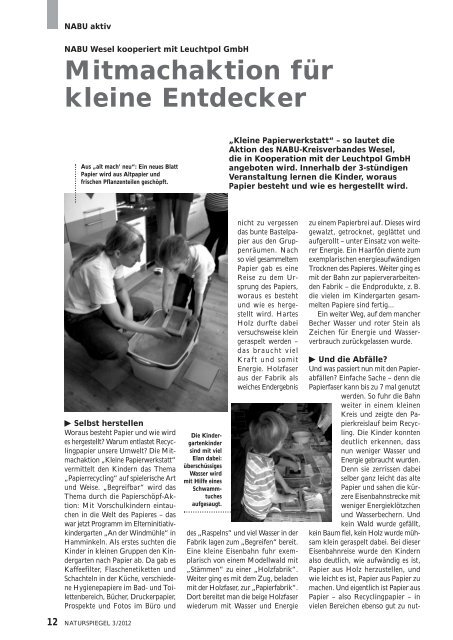 NATURSPIEGEL Heft 3 2012 - NABU Krefeld/Viersen