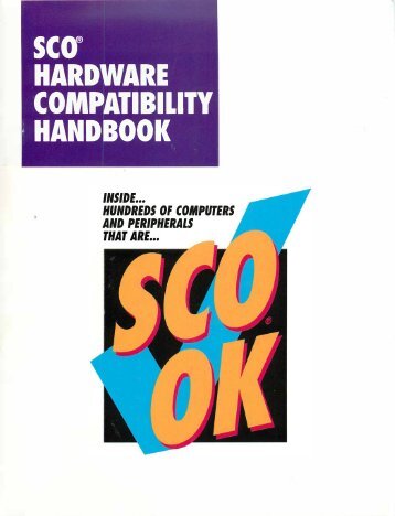 SCO Unix Hardware Compatibility Handbook July 1994 - tenox