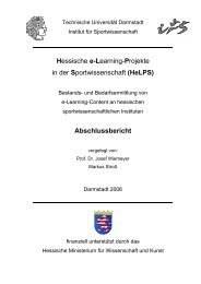 Hessische e-Learning-Projekte in der Sportwissenschaft (HeLPS ...