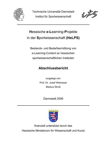 Hessische e-Learning-Projekte in der Sportwissenschaft (HeLPS ...