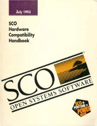 SCO Unix Hardware Compatibility Handbook July 1993 - tenox