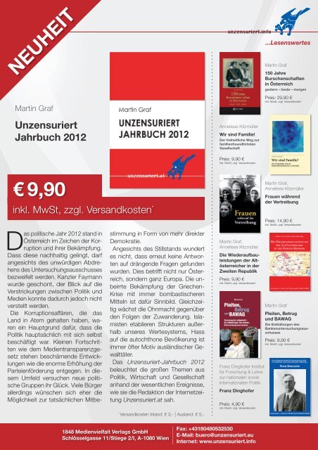 Unzensuriert Magazin 8/2013 - Banken - Leseprobe