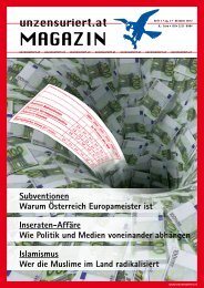 Unzensuriert Magazin 7/2012 - Subventionen - Leseprobe