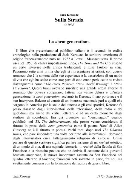 1975 - Sulla Strada - Blog di leogaeta