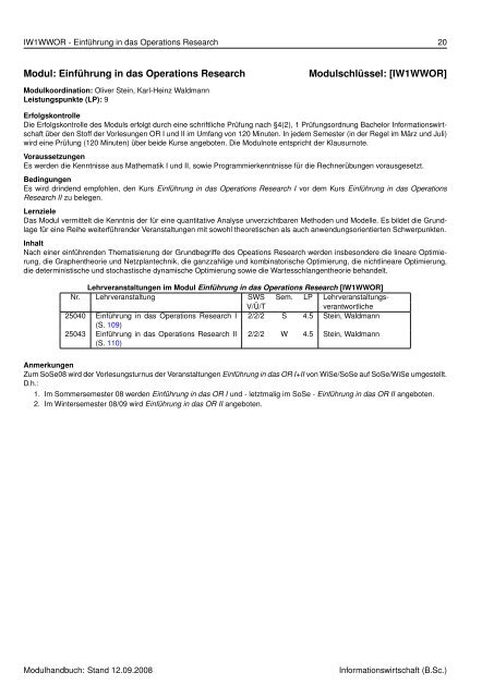 Modulhandbuch Informationswirtschaft (B.Sc.) - Fakultät für ...