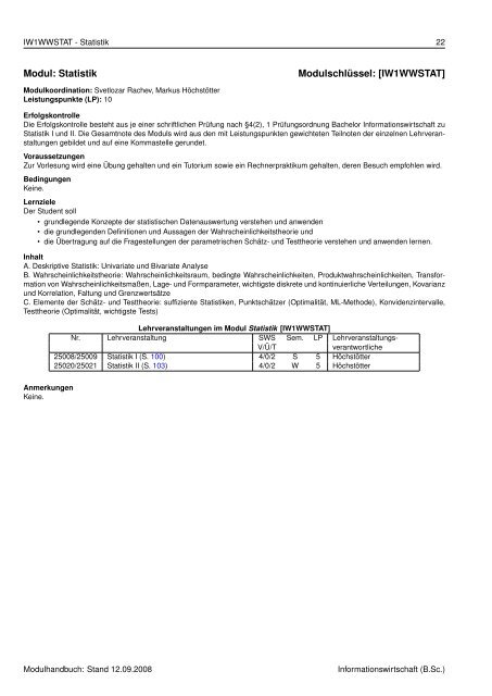 Modulhandbuch Informationswirtschaft (B.Sc.) - Fakultät für ...