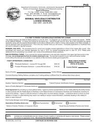 biennial wholesale distributor license renewal - Alaska Department ...