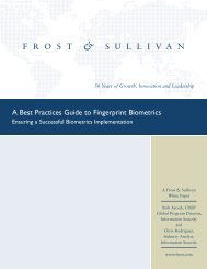 A Best Practices Guide to Fingerprint Biometrics - Frost & Sullivan