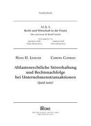 Altlastenrechtliche Störerhaftung und ... - Ecosens AG