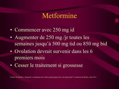 Syndrome des ovaires polykystiques - FMF