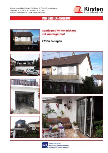 IMMOBILIEN-ANGEBOT - Kirsten Immobilien GmbH