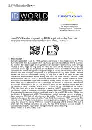 How ISO Standards speed up RFID applications ... - eurodata council