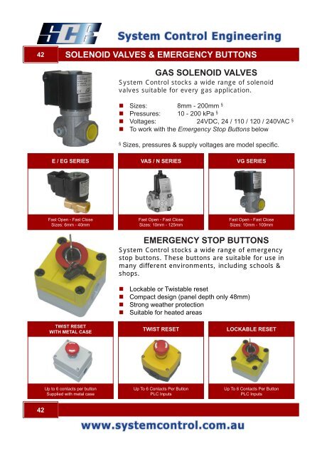 System Control - Electrical Catalogue - System Control Engineering