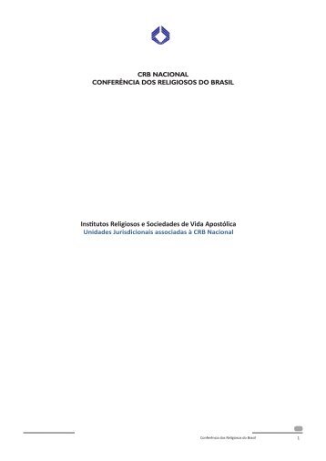 Institutos Religiosos e Sociedades de Vida Apostólica - CRB Nacional