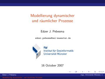 @let@token Modellierung dynamischer und räumlicher Prozesse