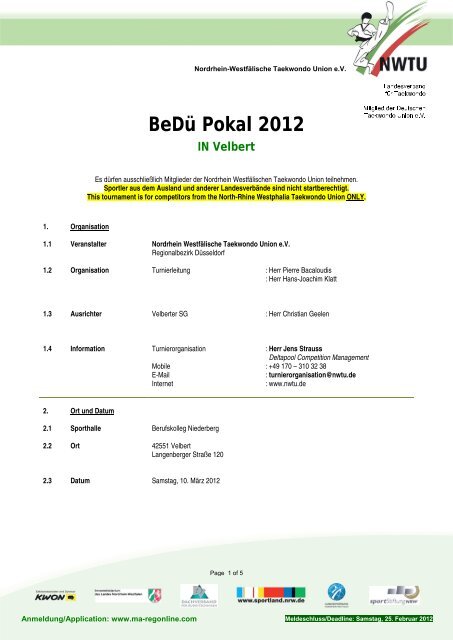 BeDü Pokal 2012 - Ma-regonline.com