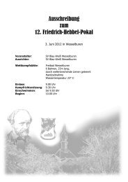 Ausschreibung zum 12. Friedrich-Hebbel-Pokal