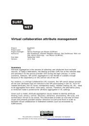 Virtual collaboration attribute management - SURFnet