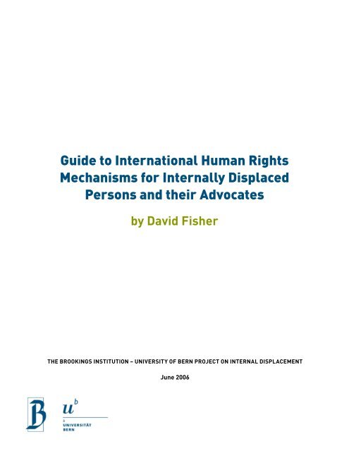 Guide to International Human Rights Mechanisms - Brookings